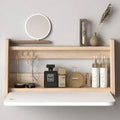 Wall-Mount Wooden Vanity Dressing Table with Mirror | Modern