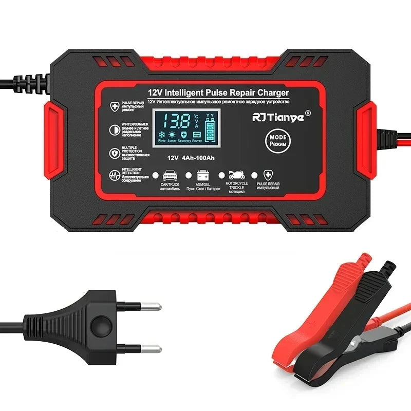 Sell Car Battery Charger 12V 6A Touch Screen Pulse Repair LCD Fast