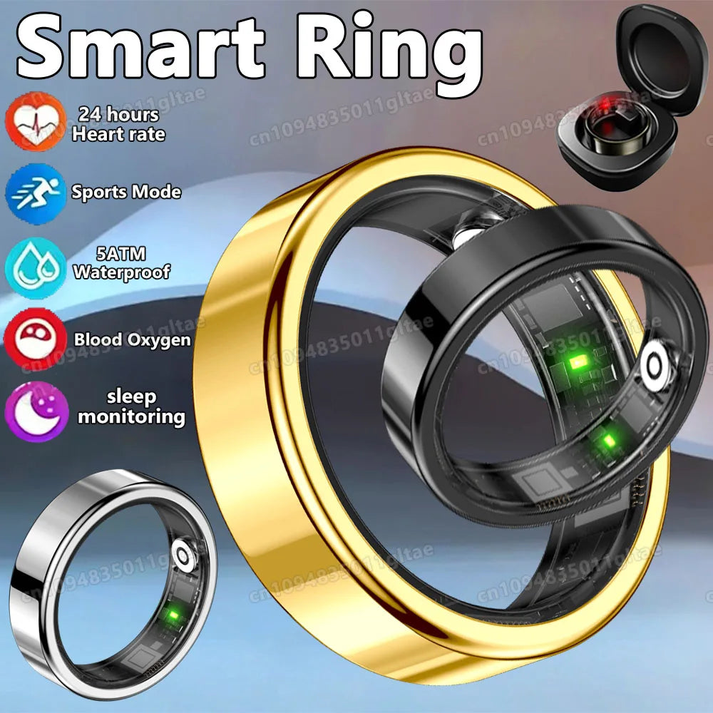 Smart Ring Bluetooth Call Heart Rate Blood Pressure Monitor Men