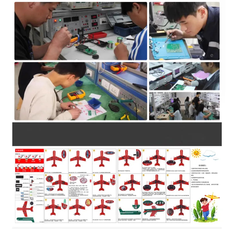 DIY Airplane CD4017 Flashing LED PCB Soldering Kit | Electronics