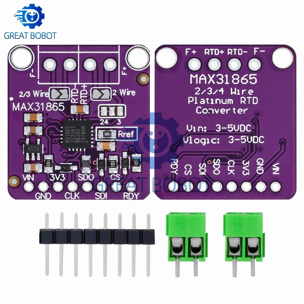 MAX31865 PT100/PT1000 RTD to Digital Converter – Arduino
