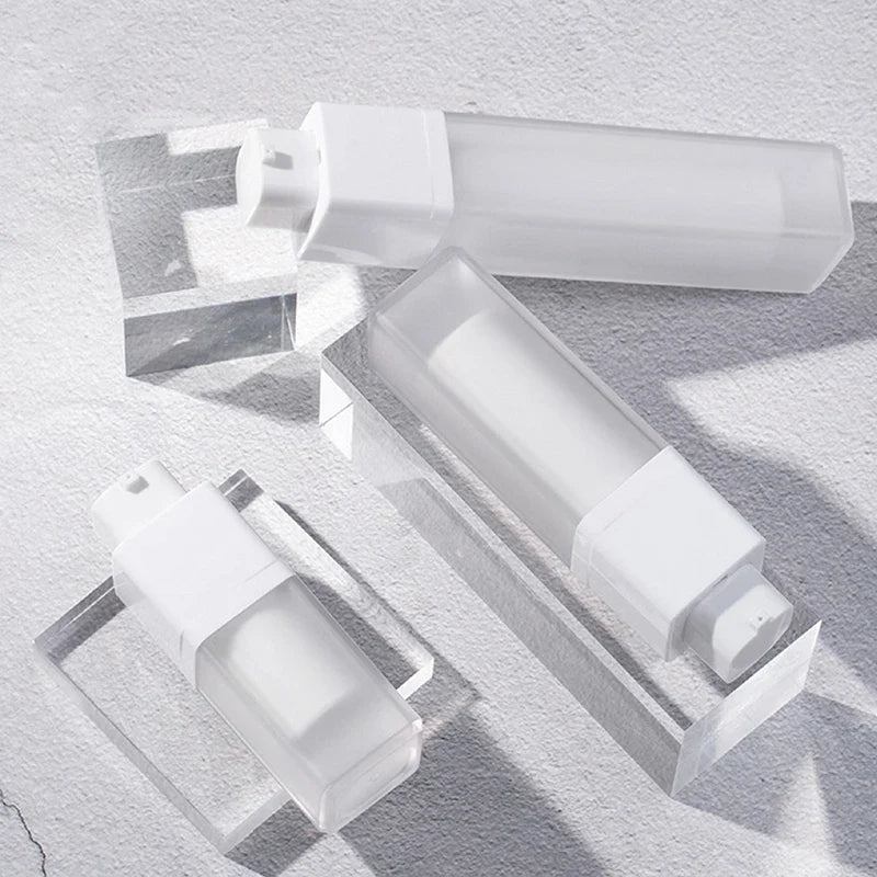 Square Vacuum Pump Bottle | Travel Lotion Dispenser 15/30/50ml