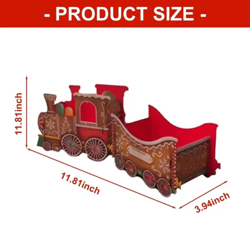 Santa Toy Train Christmas Decoration – Holds Candy & Gifts