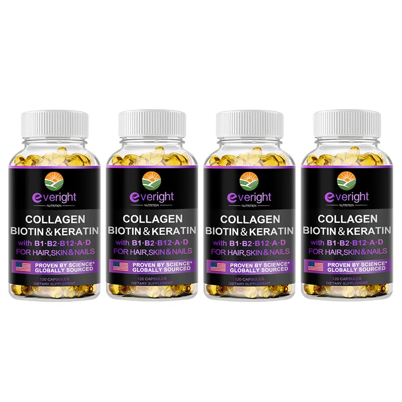 Biotin Collagen Keratin Hair Growth Supplement – Skin & Nails