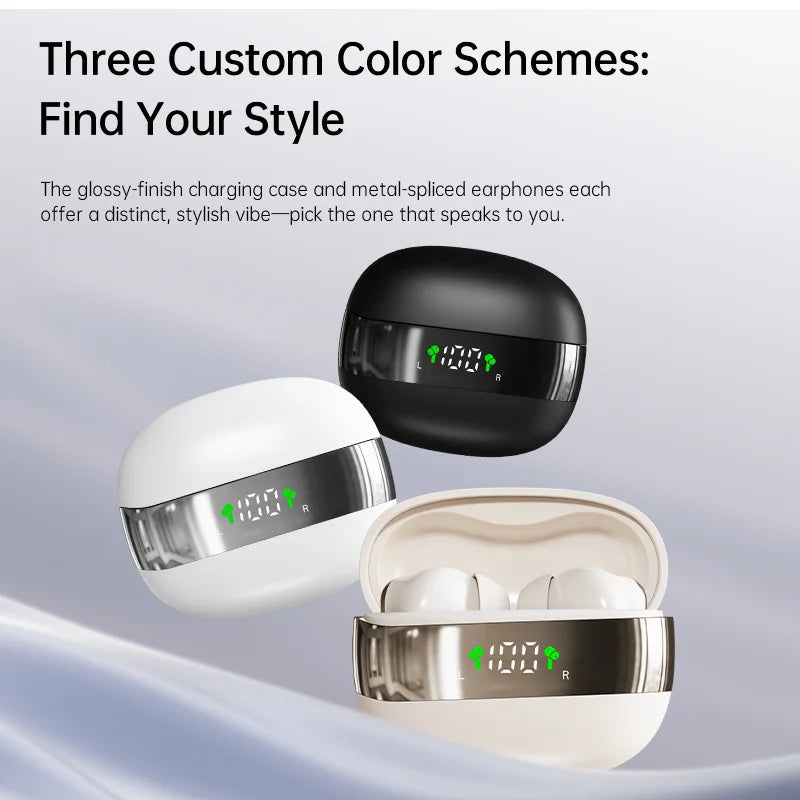 MINI550 Wireless TWS Earbuds – ANC Bluetooth Headphones LED
