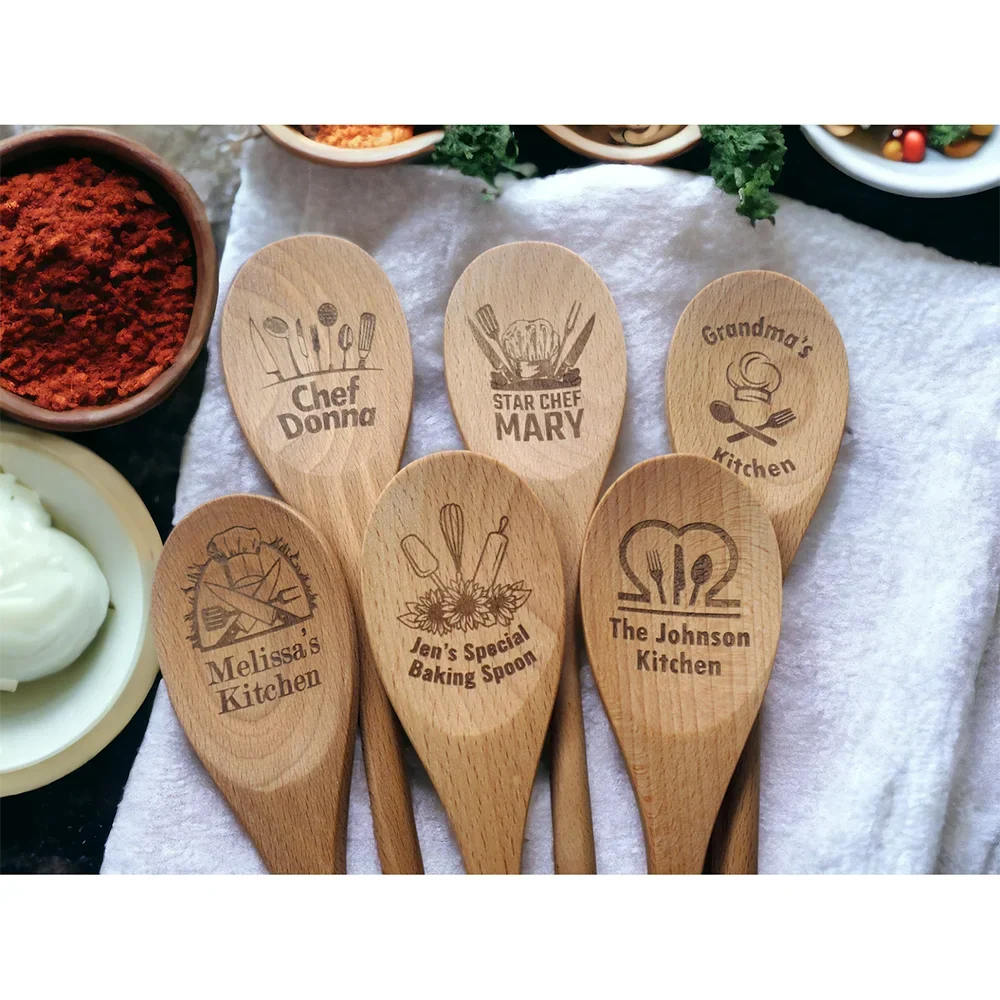 Custom Engraved Wooden Spoon | Personalized Kitchen Gift