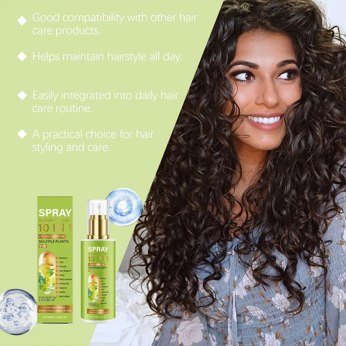 Volumizing Anti-Frizz Hair Spray – Smooth, Shiny & Moisturizing