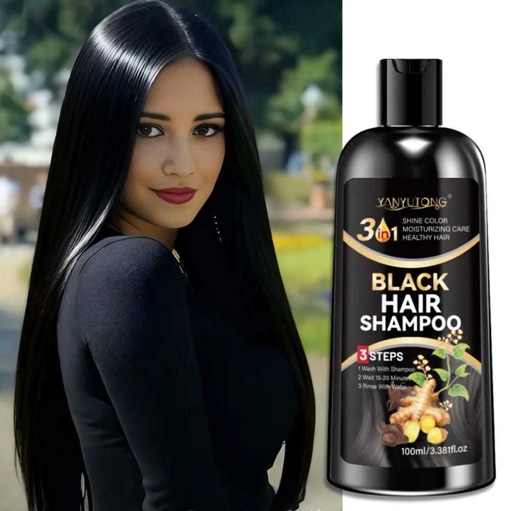 3-in-1 Plant-Based Black Hair Color & Gray Coverage Cream