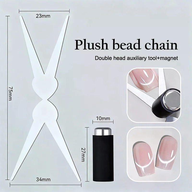 Cat Eye Nail Magnet Tool – Dual-Ended Y-Plate for Gel Polish