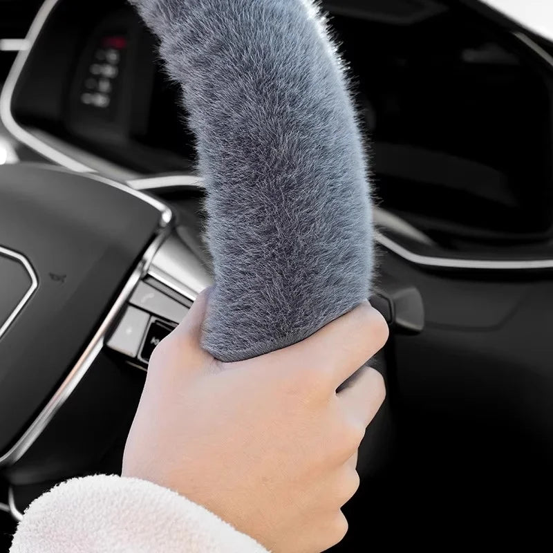 Winter Plush Retractable Steering Wheel Cover – Universal Fit