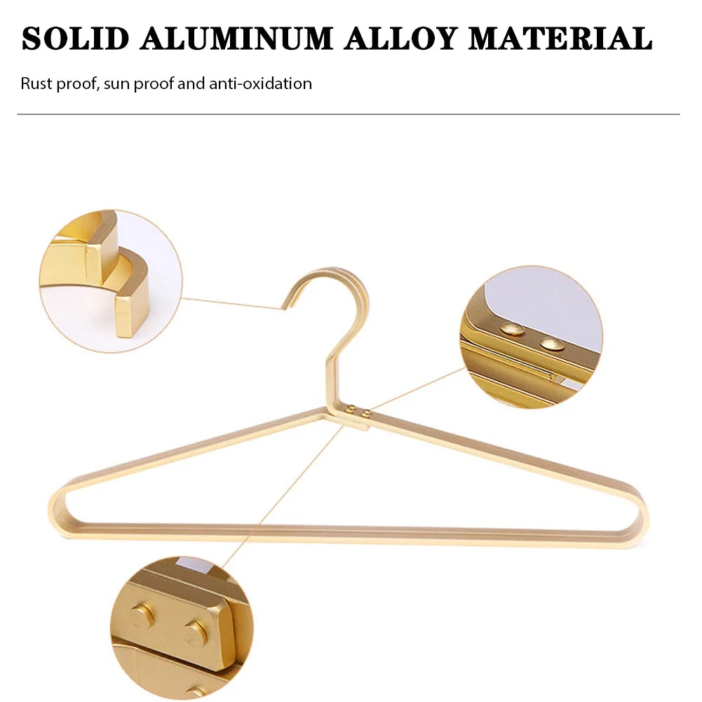 5-Pack Aluminum Alloy Coat Hangers | Heavy-Duty Clothes Rack