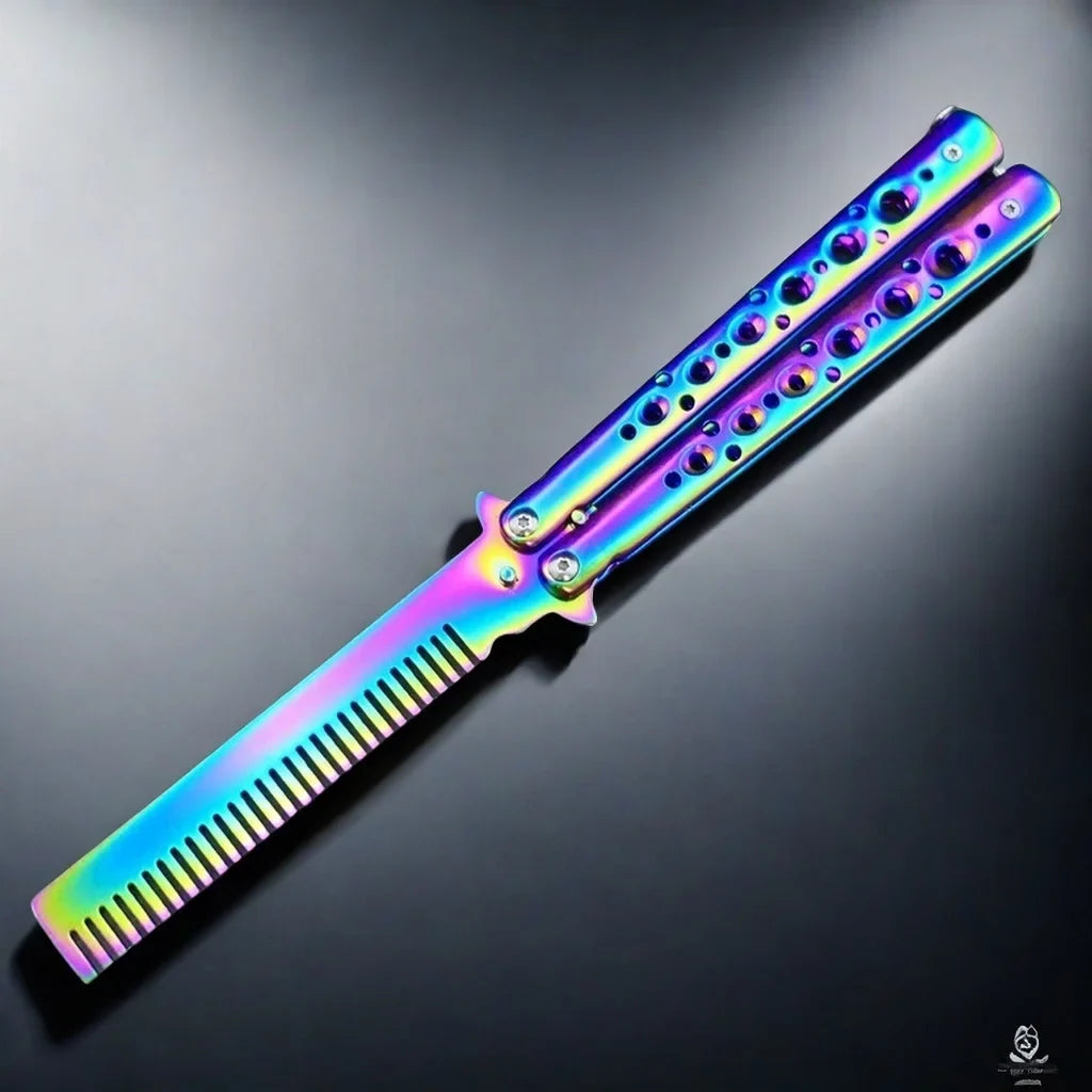 Folding Butterfly Comb – Stainless Steel Beard & Hair Styling