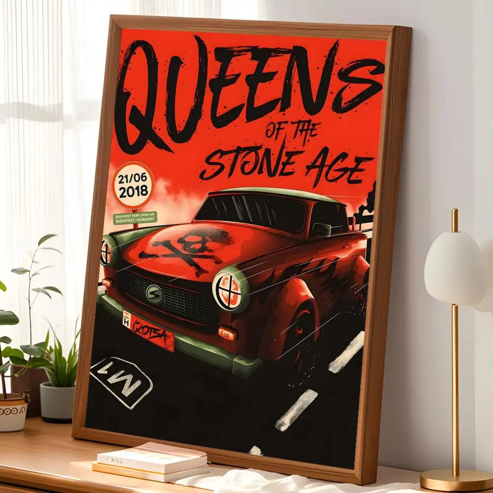 Queens of the Stone Age Wall Poster – HD Self-Stick Waterproof