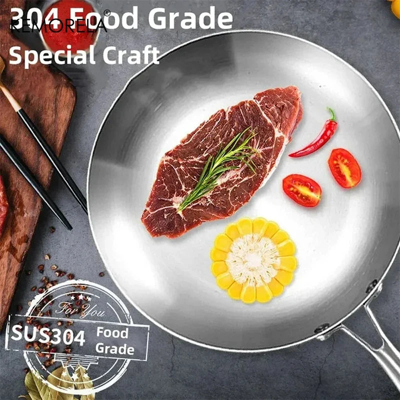 KEMORELA 5-Ply 304 Stainless Steel Frying Pan Set | 2/3 Piece