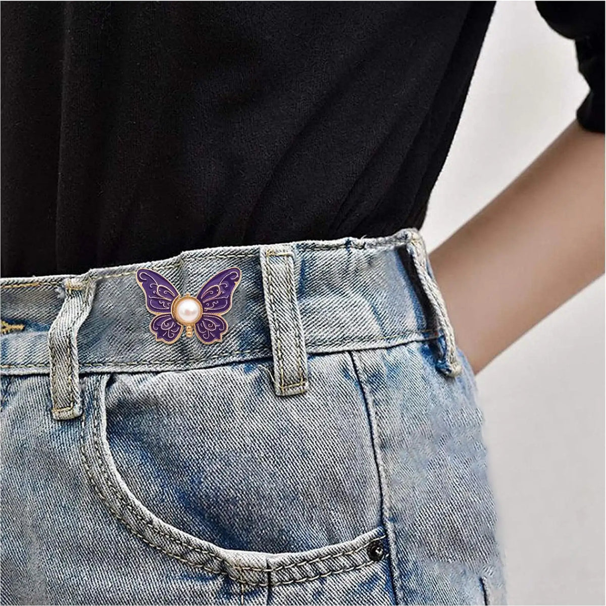 8-Pc Butterfly Alloy Waist Tightener Clips – No-Sew Fit