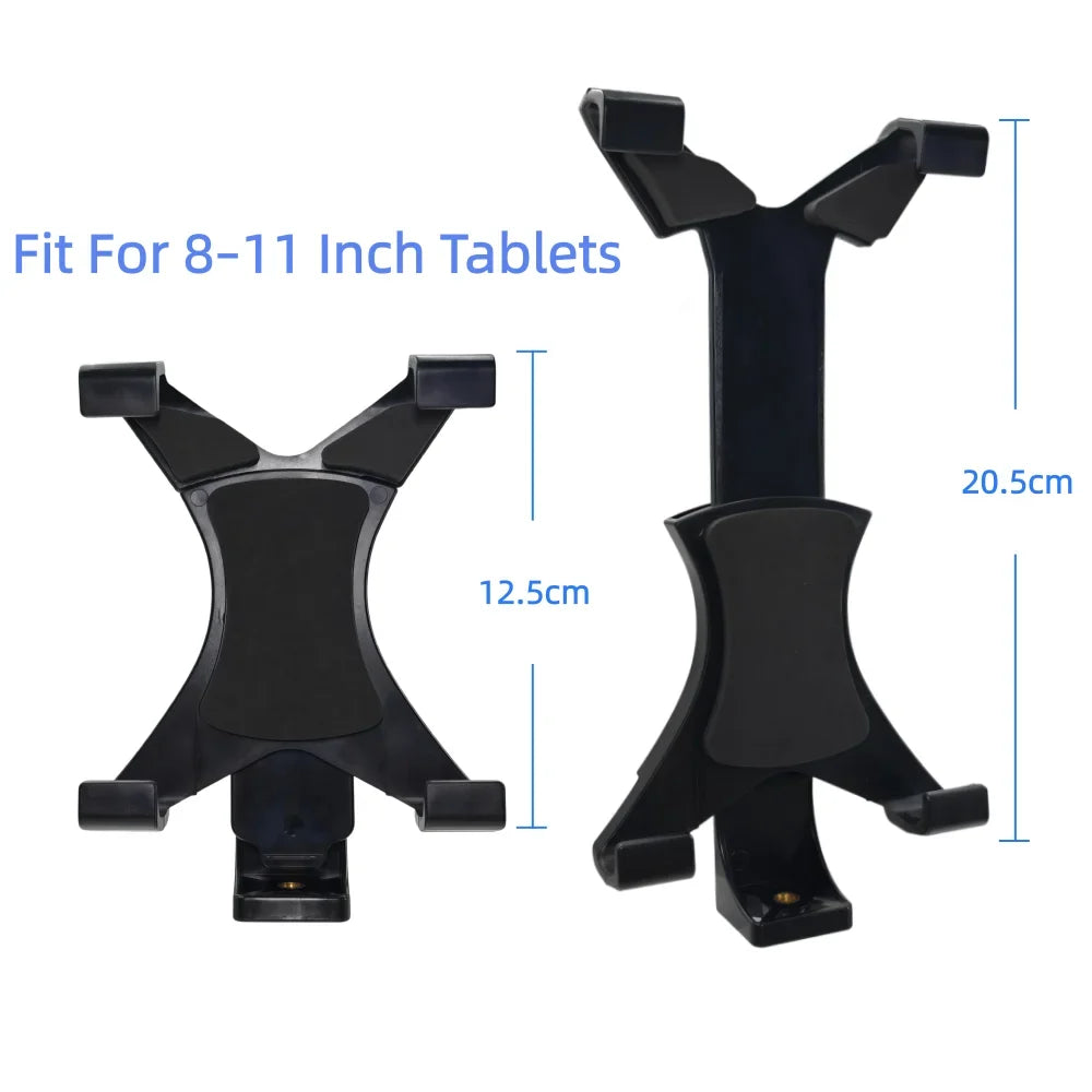 Universal Tablet Tripod Mount Clamp with 1/4" Thread | iPad & Galaxy