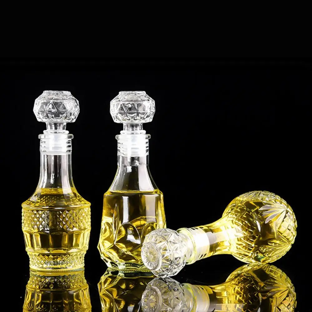 Mini Spirit Alcohol Liquor Bottle Transparent Glass Whiskey Decanter