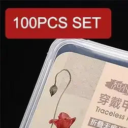 100 Pcs Kids Press-On Fake Nails – Clear Tips for Manicure