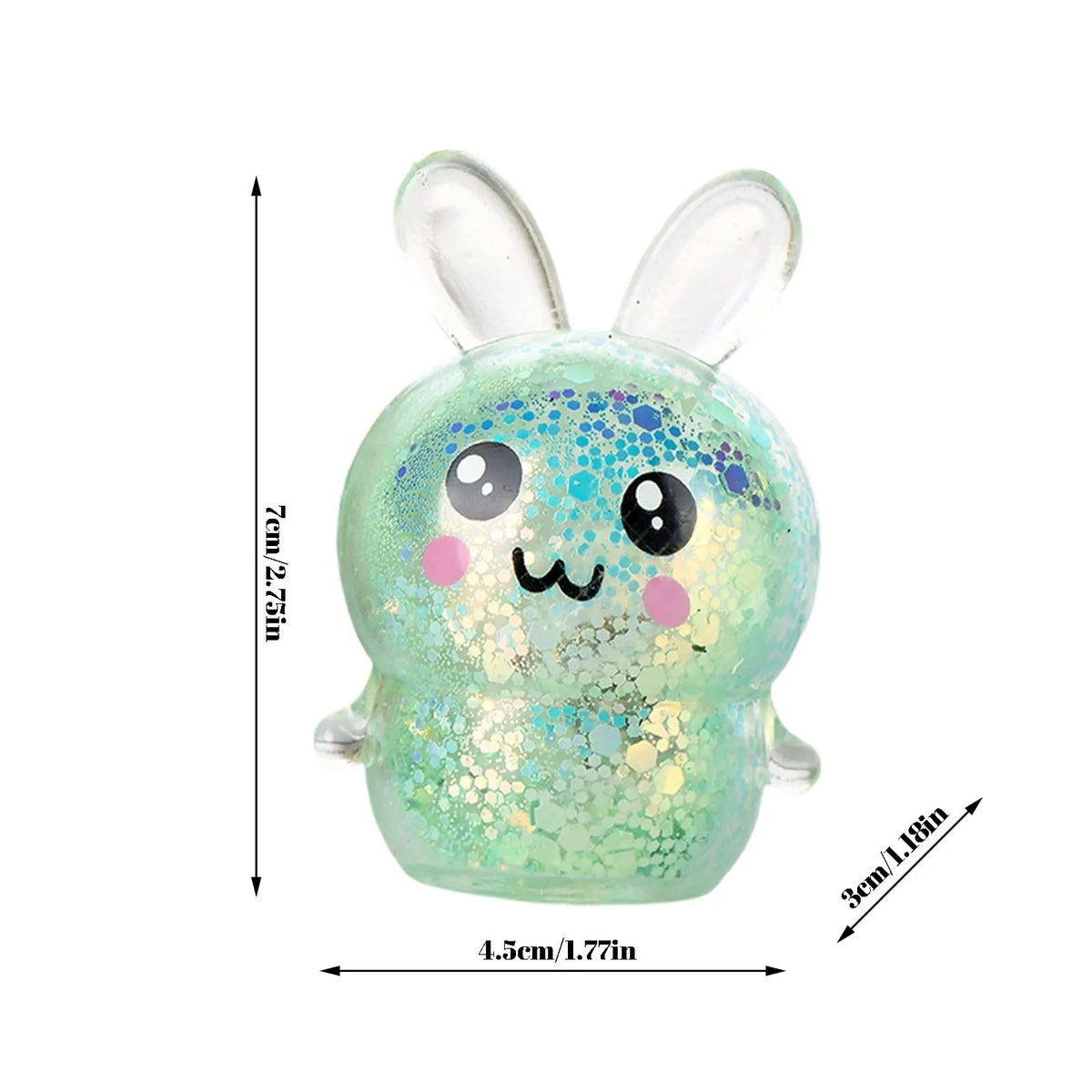 Squishy Bunny Fidget Toy – Colorful Squeeze Ball Easter Gift
