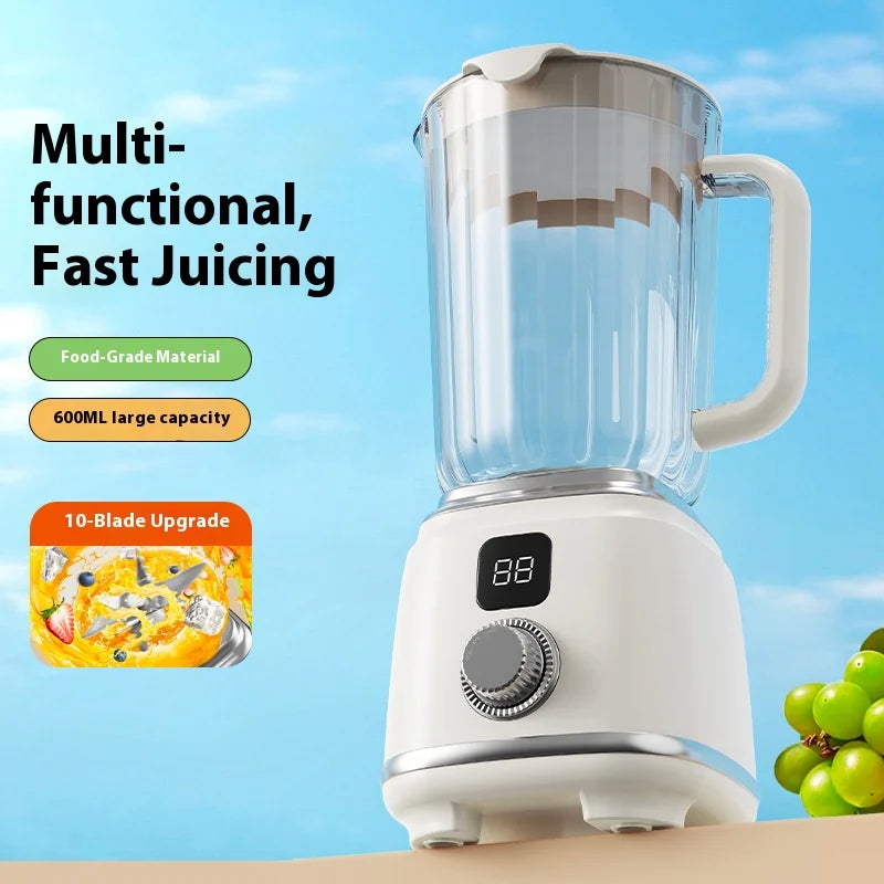 HOMEFISH 10-Blade Portable Blender 600ml | USB-C Rechargeable