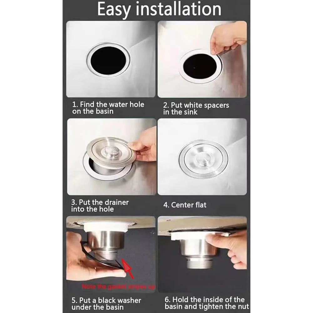 Stainless Steel Sink Drain Strainer – Anti-Odor & Rodent Guard
