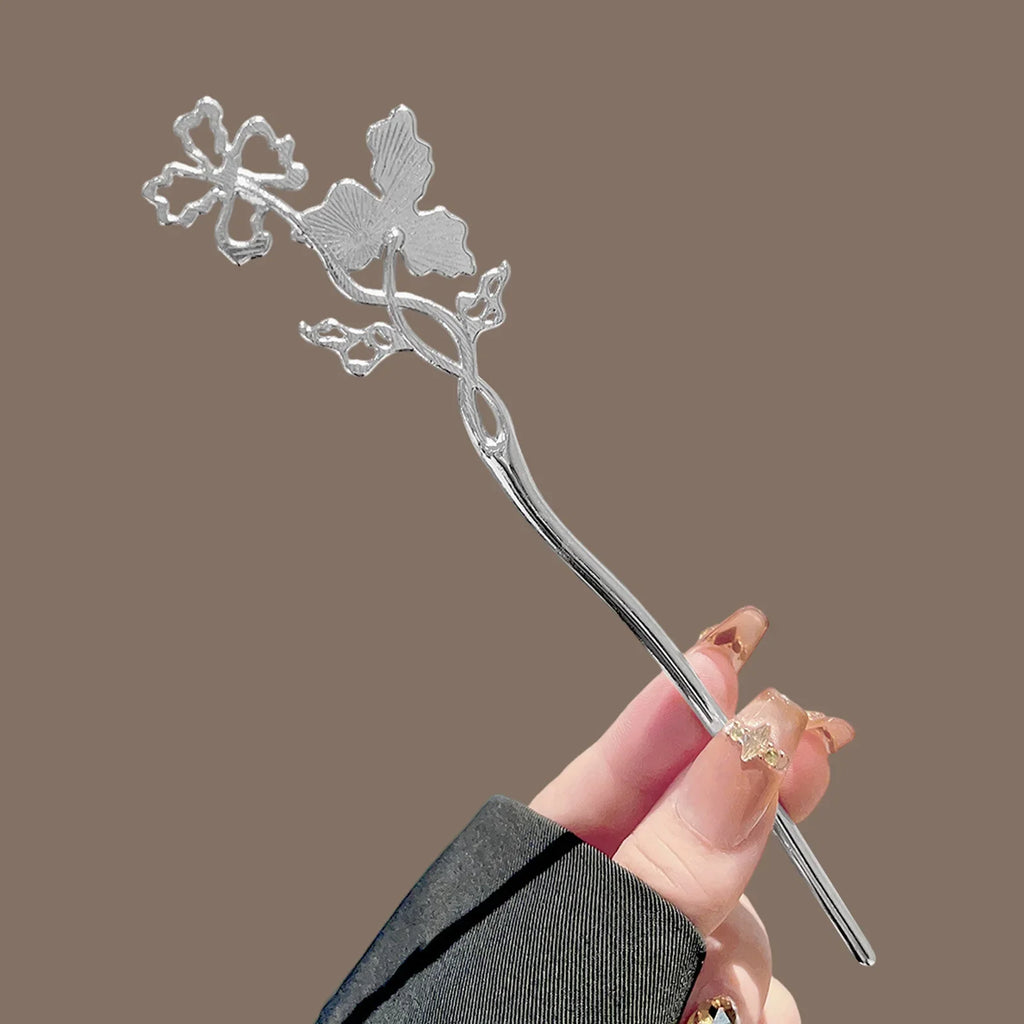 Chinese Style Flower Alloy Hairpin | Wedding Hair Stick