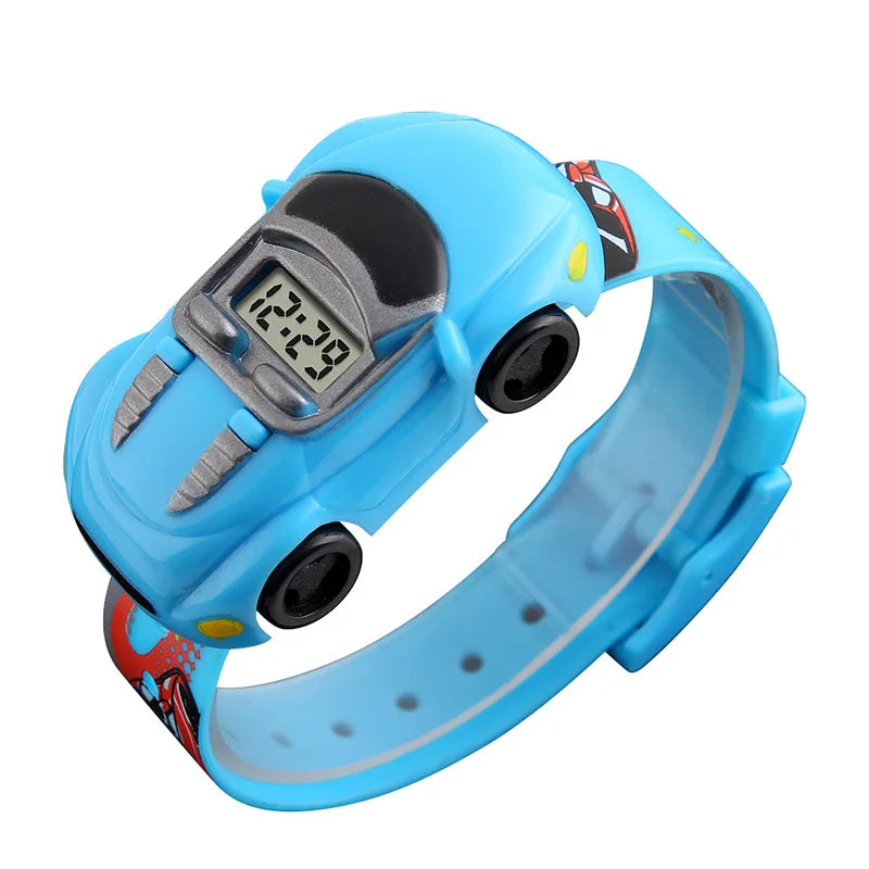 Kids LED Digital Sport Watch | Cartoon Car Wristwatch Gift