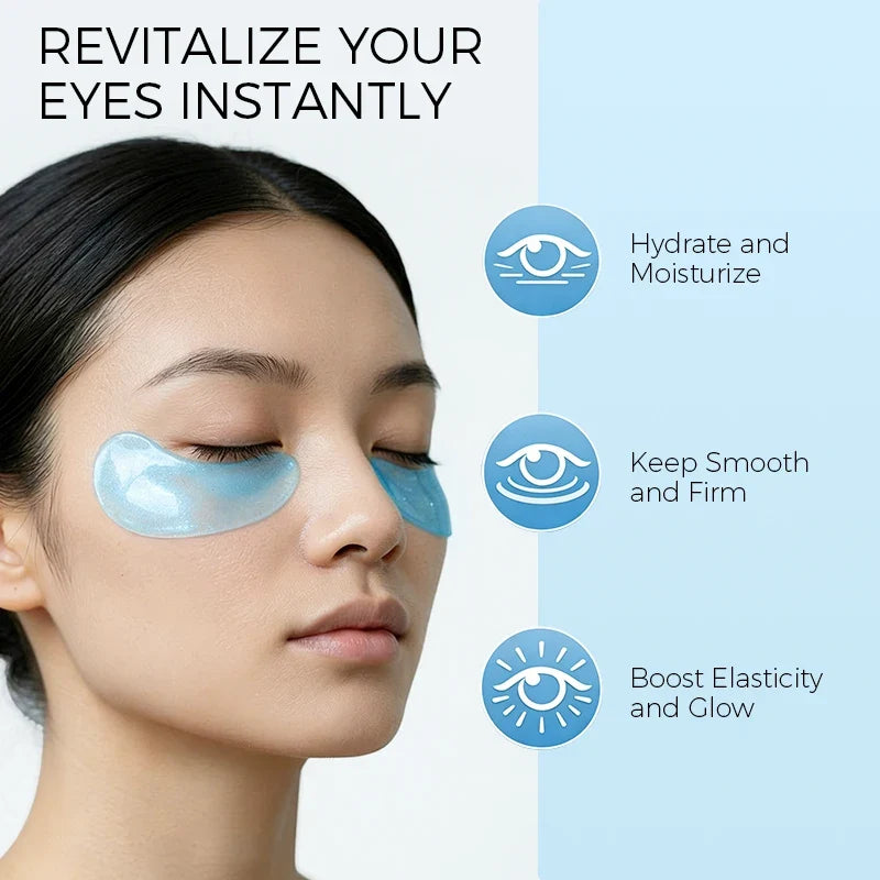 LGRAMER Hyaluronic Acid Under Eye Patches – 60 Collagen Pads