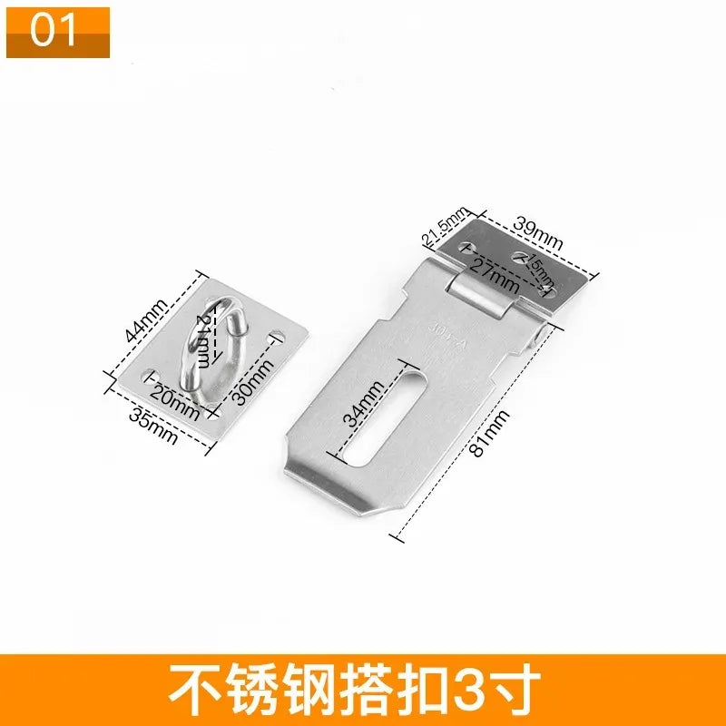 Thickened Stainless Steel Door Safety Latch – Anti-Theft