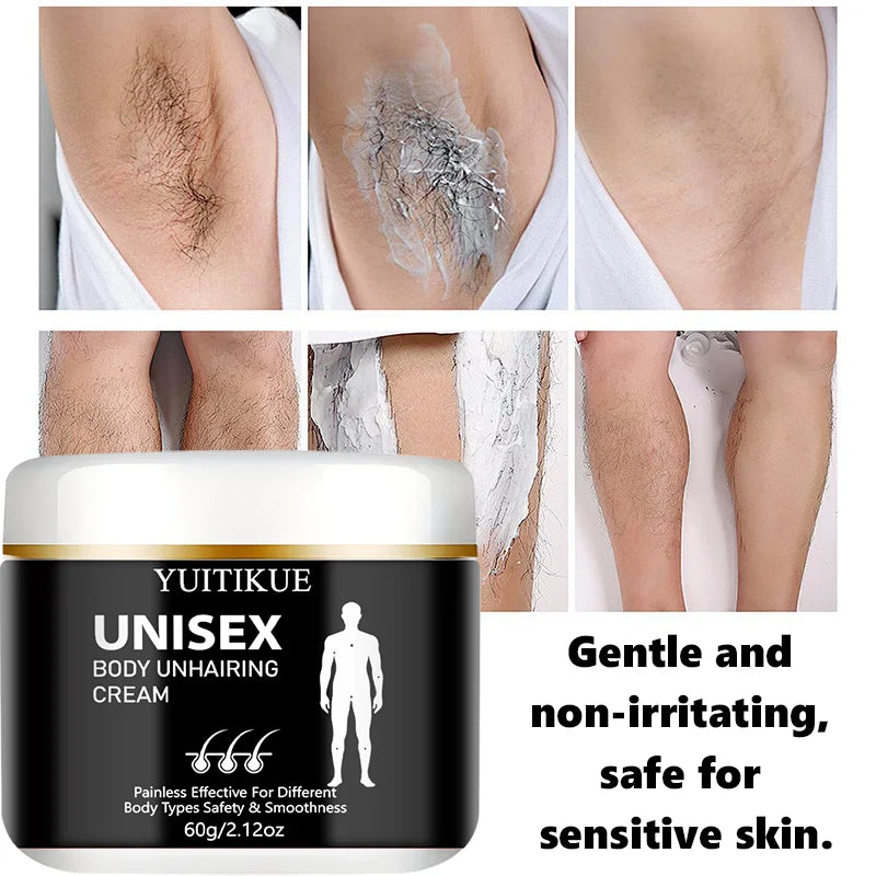 YUITIKUE Body Hair Removal Cream – Unisex, All Skin Types 60g