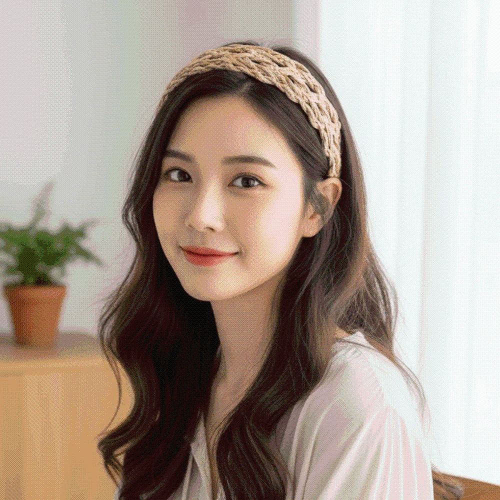 Hollow-Out Woven Straw Headband – Wide Hair Hoop for Women