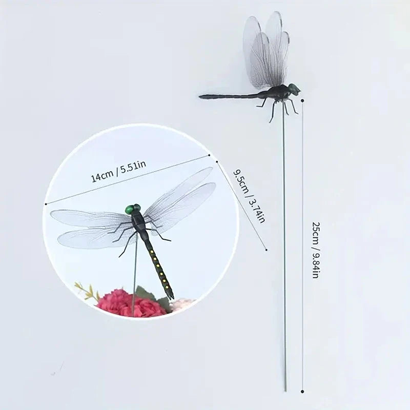 Simulation Dragonfly Garden Stakes 2/4 Pcs – Yard Lawn Decor