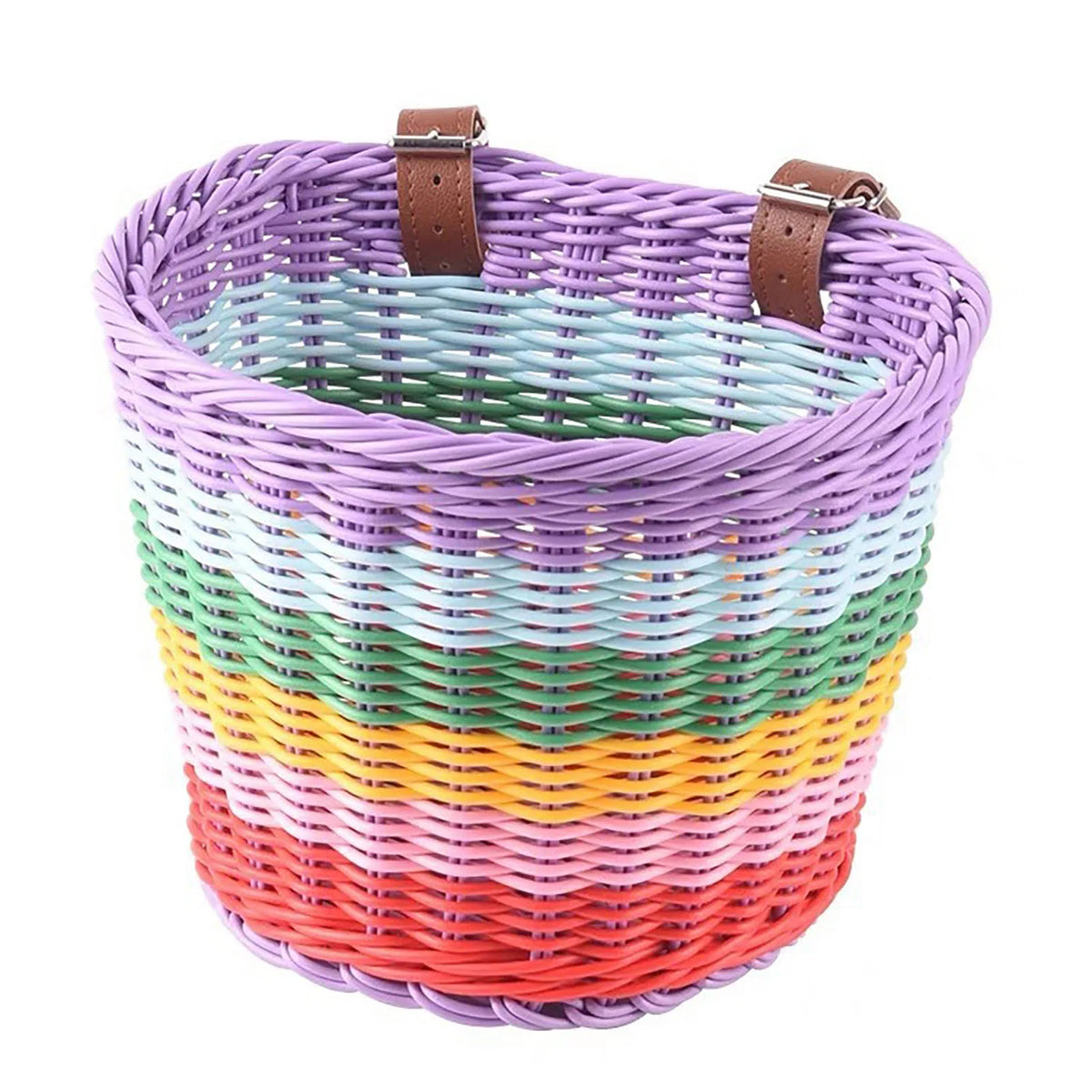 Kids Rainbow Front Handlebar Bike Basket – Vintage Woven Style