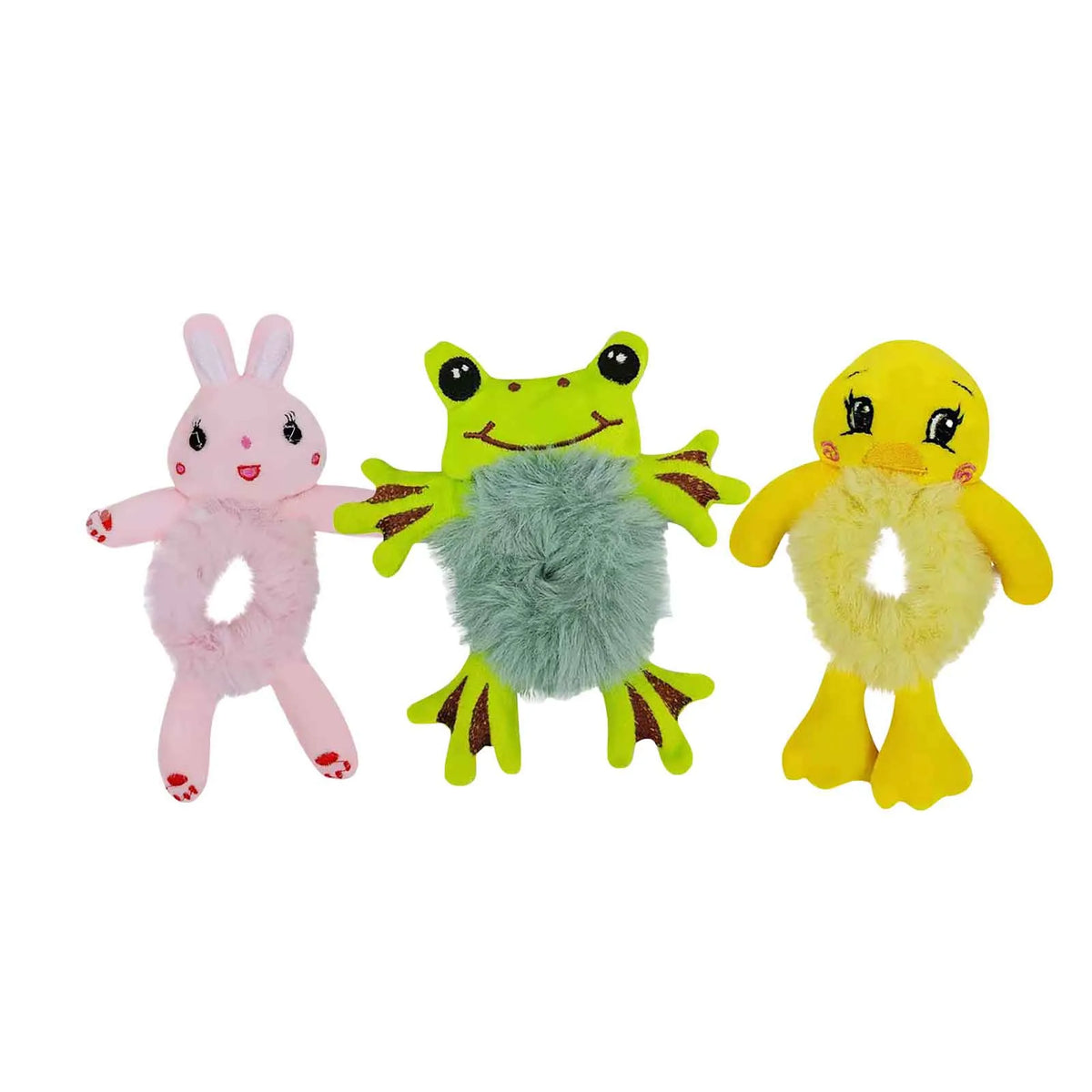 Cute 3D Cartoon Plush Hair Tie – Girls & Women Ponytail Holder