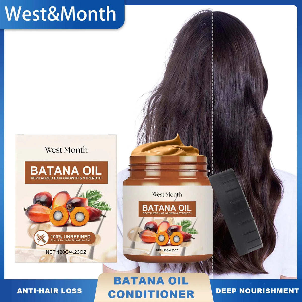 West Month Batana Oil Conditioner – Moisturizing Hair Care 120g