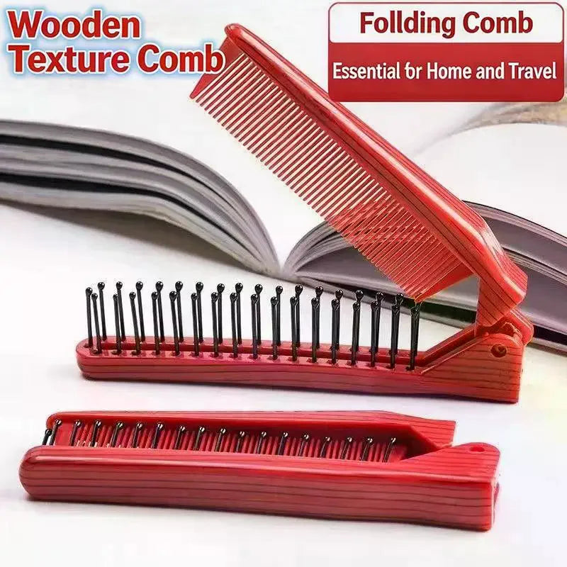 Foldable Travel Hair Comb – Dual-Sided Portable Styling
