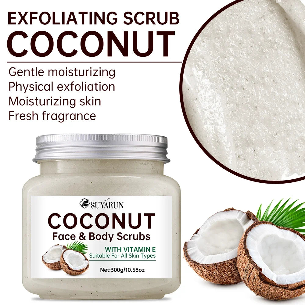 SUYARUN Organic Coconut Sugar Body Scrub 300g – Exfoliating