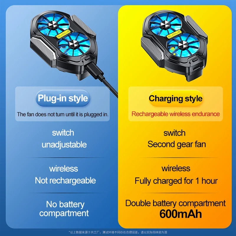Double Fan Mobile Phone Radiator Cooler Cell Cooling Accessories