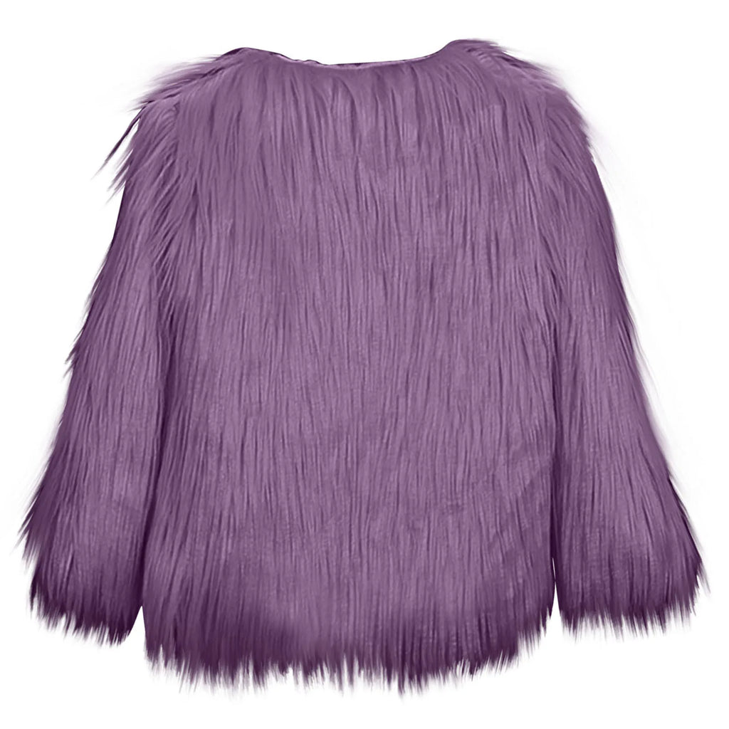 Girls Faux-Fur Winter Coat | Korean Style Thick Jacket Ages 2–10