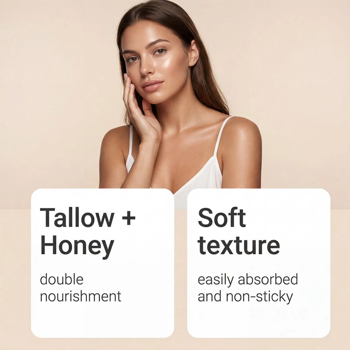 Beef Tallow Balm with Raw Honey – Face & Body Moisturizer