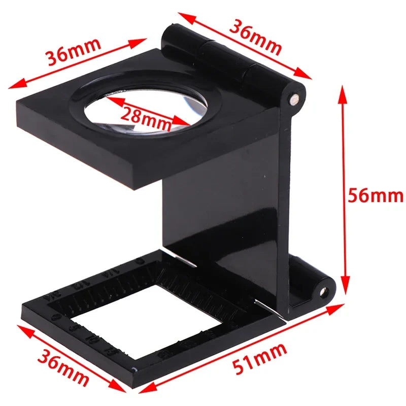 10X Folding Loupe Magnifier 28mm with Scale | Textile & Jewelry