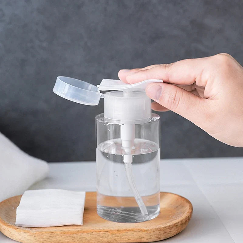 Refillable Press Pump Bottles 100/150/180ml | Nail & Makeup