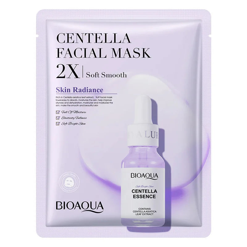 BIOAQUA Centella Collagen Hyaluronic Acid Sheet Mask 5–20PCS