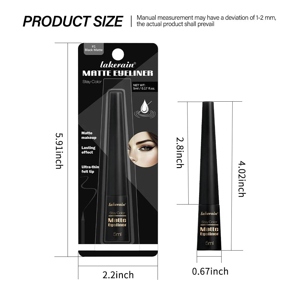 Matte Liquid Eyeliner Pen – 17H Waterproof & Smudge-Proof