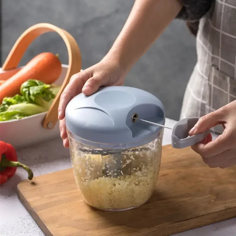 Manual Food Chopper – Garlic & Vegetable Cutter | 500ml/900ml