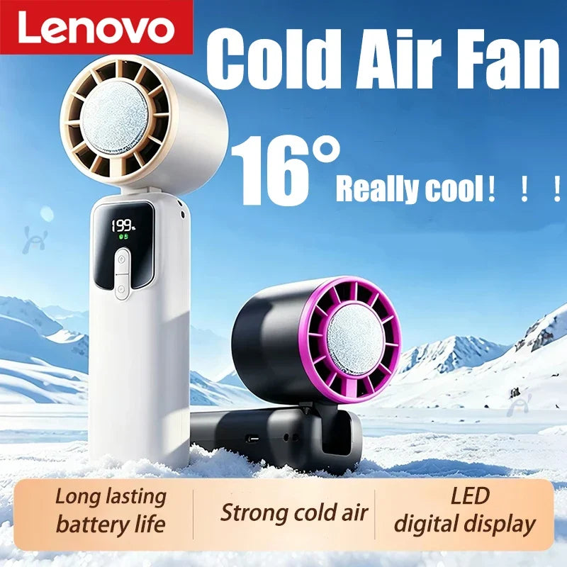 Lenovo Portable Handheld Fan 100-Speed USB Rechargeable Foldable