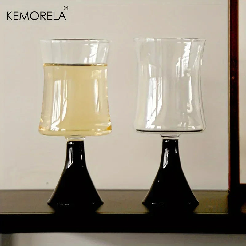KEMORELA Champagne Glasses – Reusable Glass Goblets 1-2 Pack