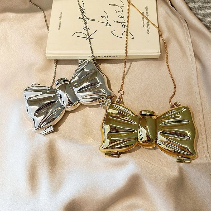 Acrylic Flower Bow Crossbody Bag – Mini Shoulder Bag for Women