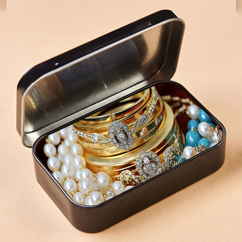Cartoon Cat Jewelry Tin Case Sealed Jar Packing Boxes Hairpin Candy