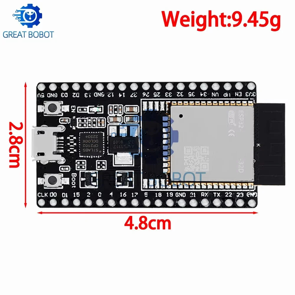 ESP32-DevKitC Development Board – WROOM-32D & 32U Arduino
